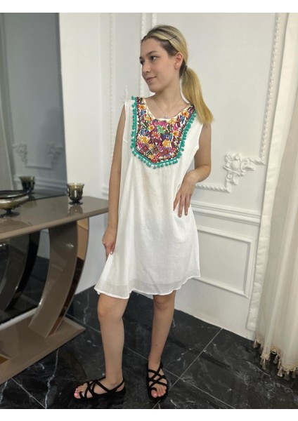 Kadın Naturel Yazlık Elbise modelleri