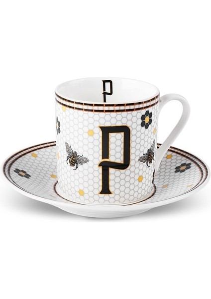 P Harfli Renkli Kahve Fincanı 80 Ml, Şık ve Eğlenceli Tasarım indirimleri