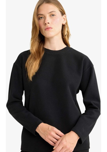 Relax Fit Bisiklet Yaka Sweatshirt E8433AX25AU