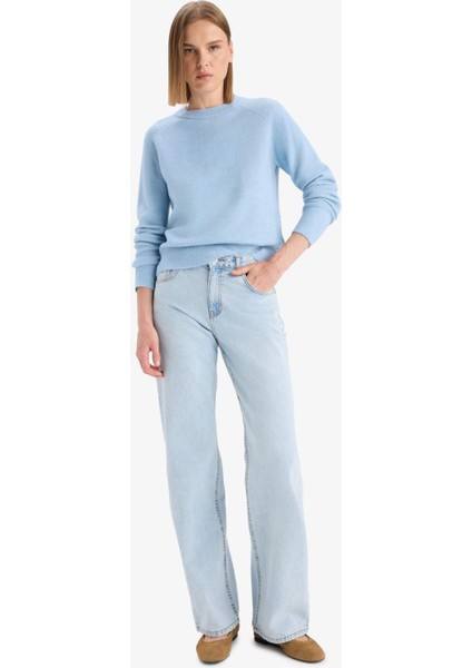 Regular Fit Bisiklet Yaka Basic Düz Soft Touch Yumuşak Triko Kazak D8678AX25WN fiyatları