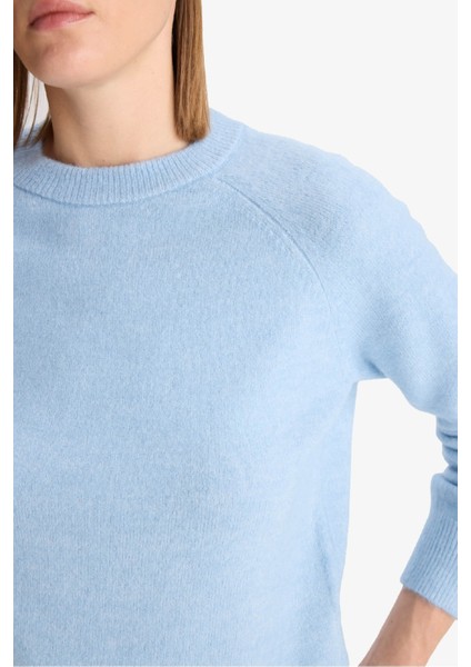 Regular Fit Bisiklet Yaka Basic Düz Soft Touch Yumuşak Triko Kazak D8678AX25WN indirimleri