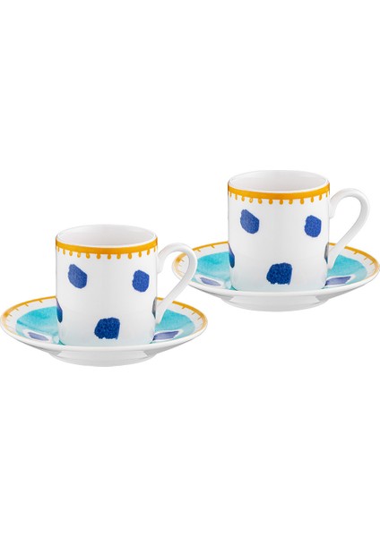 Çok Renkli 2 Kişilik Kahve Fincan Takımı, Şık ve Modern Tasarım fiyatları