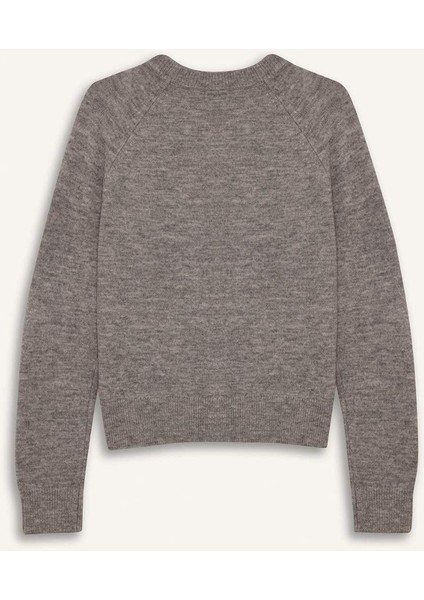 Regular Fit Bisiklet Yaka Basic Düz Soft Touch Yumuşak Triko Kazak D8678AX25WN