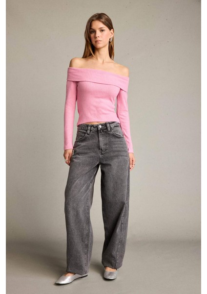 Kayık Yaka Uzun Kollu Tişört fiyatları