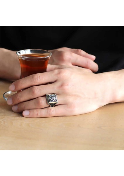 Gümüş Çift Başlı Kartal Erkek Yüzük fiyatları