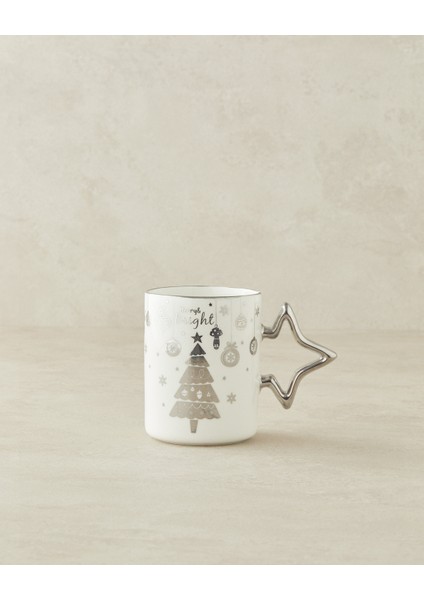 Gümüş Renkli Yılbaşı Kupa 400 Ml, Şık ve Zarif Tasarım