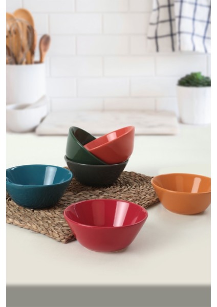 Çok Renkli Hitit Kase Seti 14 Cm, 6'lı Paket