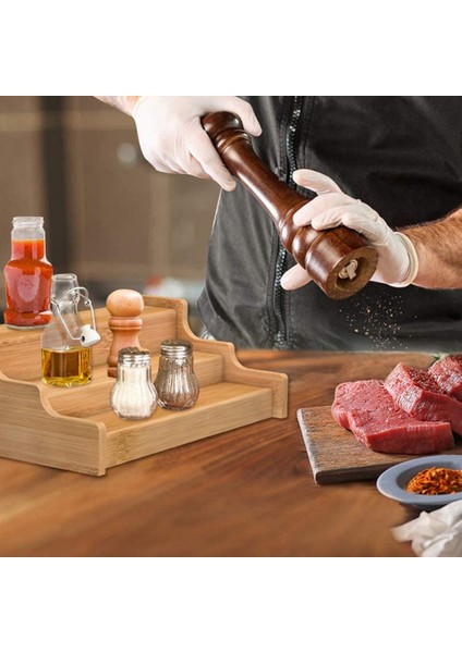 Bambu 3 Katlı Çok Amaçlı Ayarlanabilir Baharatlık Standı 35X22 cm indirimleri