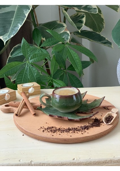 Yeşil Fincan Seti, Şık ve Kullanışlı, Tek Kişilik, Huzurlu Içim Keyfi