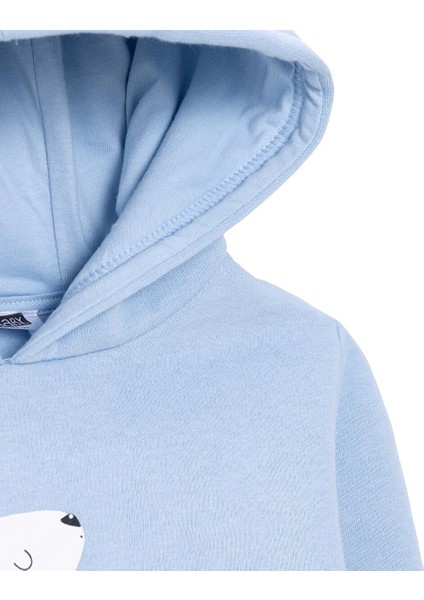 Erkek Bebek Mountain Explorer Kapüşonlu Sweatshirt Şardonlu Üç Iplik Uzun Kol modelleri