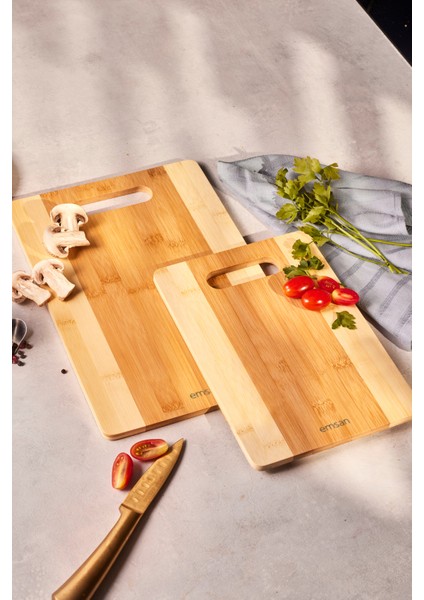 Bambu Lupin 2'li Kesme Tahtası, Şık ve Kullanışlı Mutfak Gereci Seti fiyatları