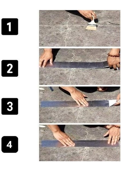 Yüksek Sıcaklık Dayanan Su Geçirmez Çatı Boru Duvar Çatlak Onarıcı Yapışkan Bant Folyo 5 cm
