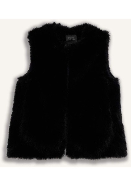 Regular Fit Suni Kürk Yelek F2181AX25WN