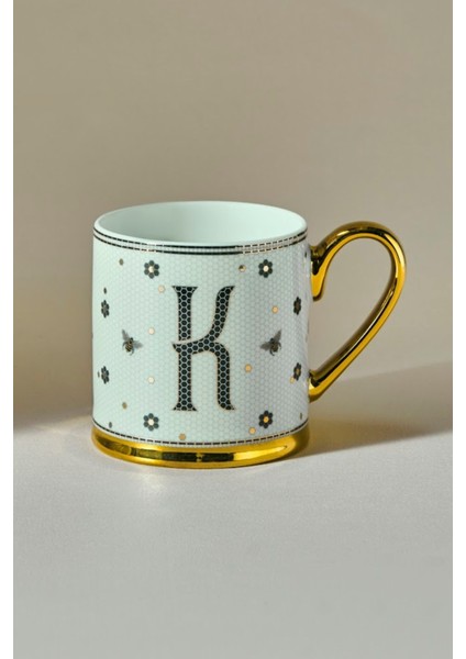 K Harfli Siyah Kupa 330 Ml, Şık ve Kullanışlı Ev ve Ofis Tasarımı