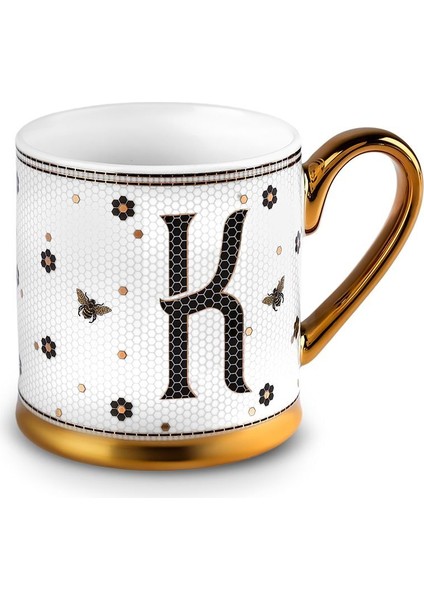 K Harfli Siyah Kupa 330 Ml, Şık ve Kullanışlı Ev ve Ofis Tasarımı indirimleri