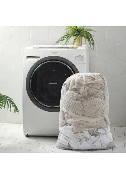 Büyük Boy File Çamaşır Torbası 80X100 cm | Hassas Yıkama Filesi | Yorgan, Perde, Nevresim Yıkama Torbası