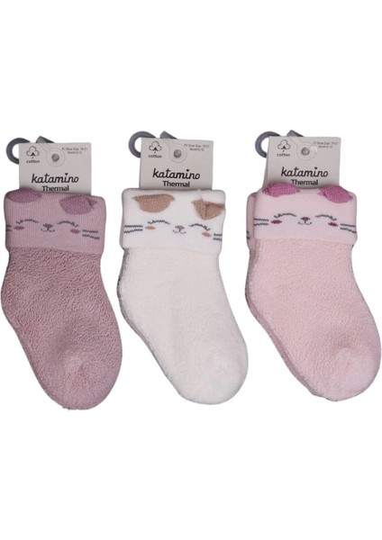 Bfs Katamino Mikaya Kız Bebek Havlu Soket Çorap K45913 Asorti