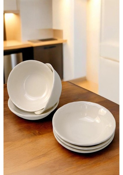 6’lı Porselen Salata ve Çerezlik Kase Seti 13 cm Beyaz fiyatları