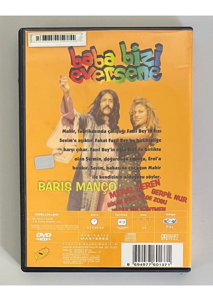 Baba Bizi Eversene Barış Manço Meral Zeren DVD (Orjnal Dönem Baskı Dvd) fiyatları