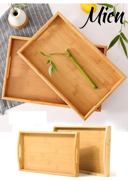 Bambu Sunum Tepsisi Çiftli Kahverengi, Şık ve Dayanıklı E-Ticaret Ürünü