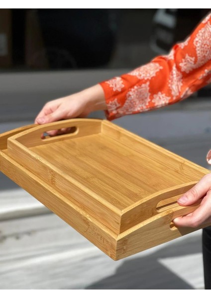 Bambu Sunum Tepsisi Çiftli Kahverengi, Şık ve Dayanıklı E-Ticaret Ürünü fiyatları