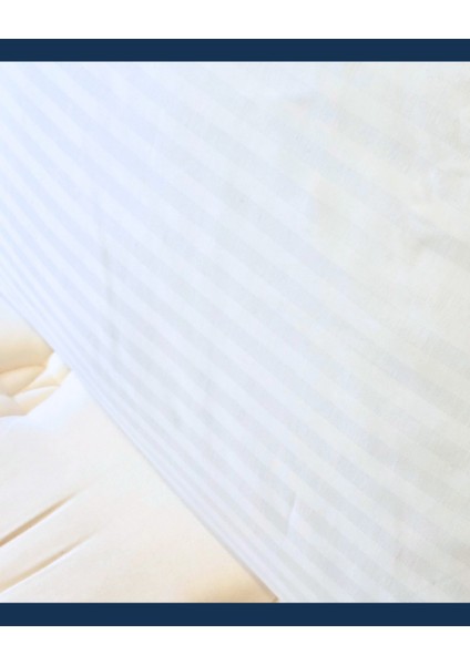 Solivane Otel Tipi Lüks Yastık Kılıfı | 83 Tel Pamuk Saten Çizgili Kumaş | Queen Size 60X80 fiyatları