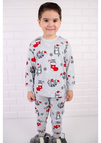 %100 Pamuk, Yılbaşı Desenli, Noel Temalı 3 Parça Body & Zıbın Takım 3-9 Ay fırsatları