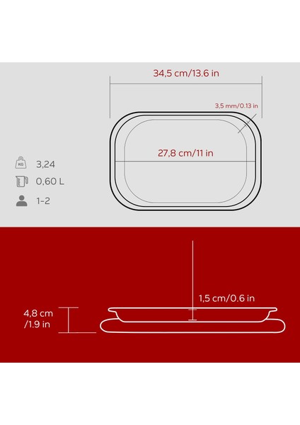 Döküm Dikdörtgen Servis Tabağı ve Kayın Servis Ahşabı. Ölçü 32X20CM.-BORDO indirimleri