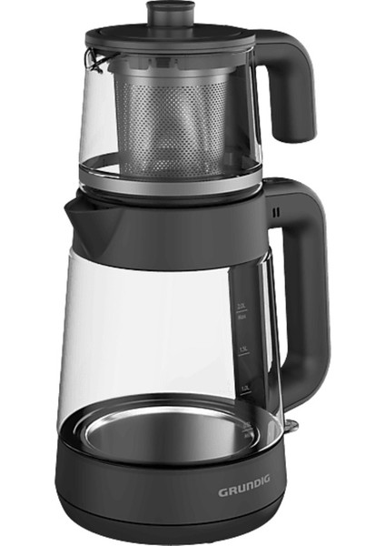 Gri Cam Hazneli Çay Makinesi, Pratik ve Şık Tasarım