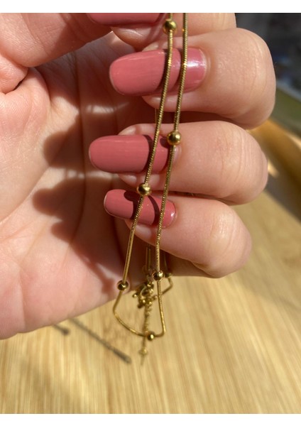 Çelik Top Detay Zincir Kolye modelleri