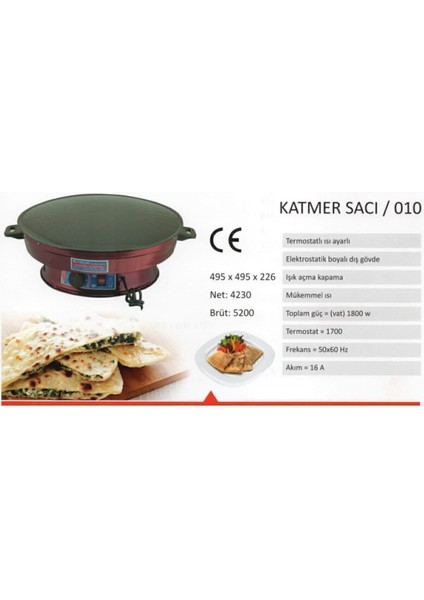 2000W Elektrikli Katmer ve Gözleme Sacı, Termostatlı, Pratik ve Kullanışlı fırsatları