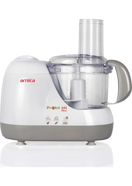 Mini Mutfak Robotu, Beyaz, Pratik ve Çok Fonksiyonlu, Hızlı ve Kolay Kullanım