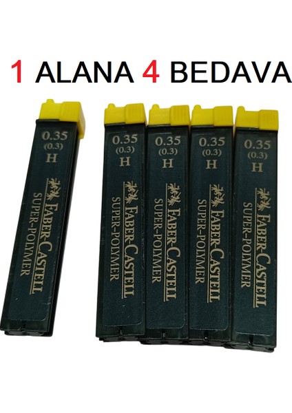 9063 Super Polymer 0.3-0.35MM Versatil Kalem Kurşun Uç H 1 Alana 4 Bedava