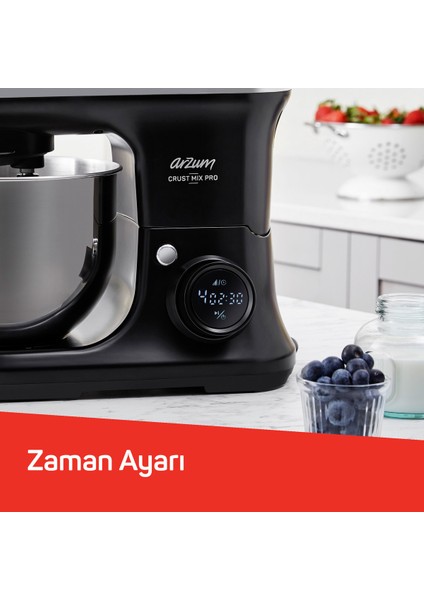 5l Kapasiteli Ileri Stand Mikser, 1500W, 3 Aksesuar, Siyah Renk indirimleri