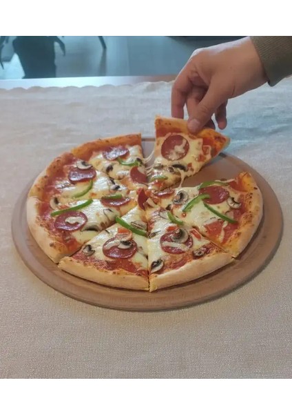 ® | Pizza Sunum ve Kesme Tahtası | Ahşap Servis Tepsi Sunumluk, Pratik ve Şık Tasarım modelleri