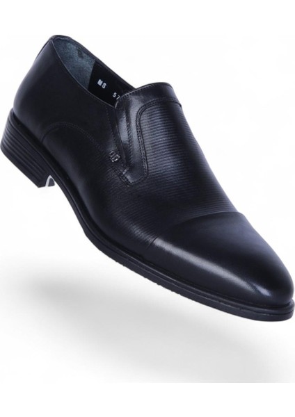 575 Siyah Antik Kauçuk %deri Erkek Klasik Ayakkabı