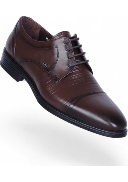 526 Kahve Antik Kauçuk %deri Erkek Klasik Ayakkabı