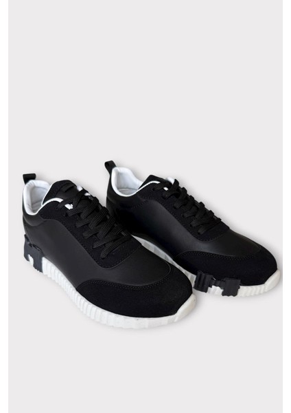 Erkek Günlük Sneaker Ayakkabı Siyah - Beyaz modelleri