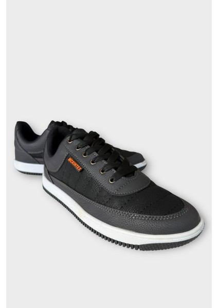 Erkek Ortopedik Günlük Yürüyüş Rahat Spor Ayakkabı Füme Siyah fiyatları