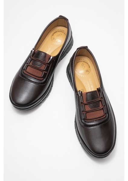 Kadın Bağcıklı Günlük Ayakkabı Kahve Cilt indirimleri