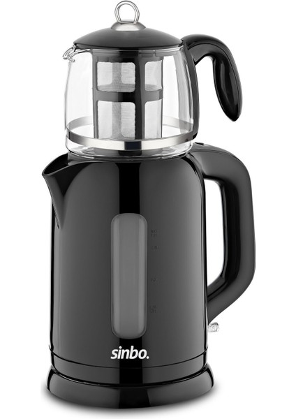 Elektrikli Cam Demlikli Çay Makinesi, Şık ve Kullanışlı Tasarım, Siyah Renkli modelleri