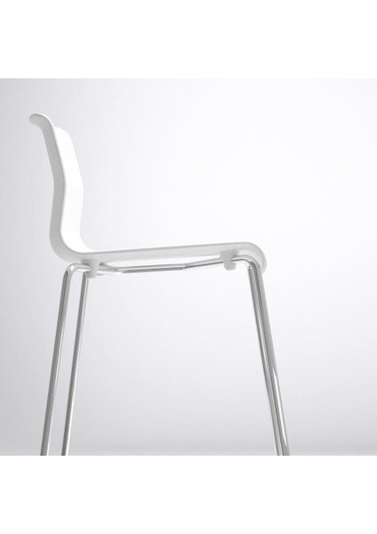 Bar Sandalyesi, Beyaz-Krom Kaplama, 66 cm fırsatları