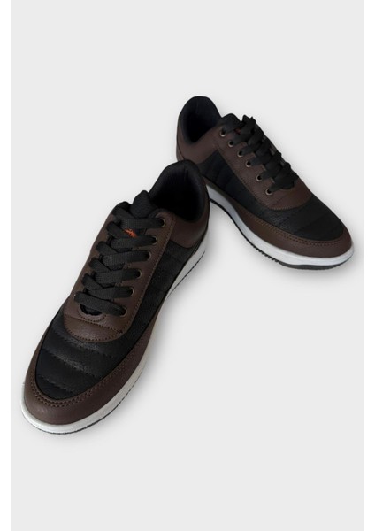 Erkek Ortopedik Günlük Yürüyüş Rahat Spor Ayakkabı Kahverengi - Siyah fırsatları