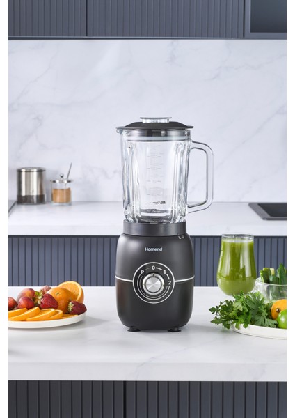Cam Sürahi ile 1,5l Tablo Blender, Siyah, Pratik ve Şık Tasarım fiyatları