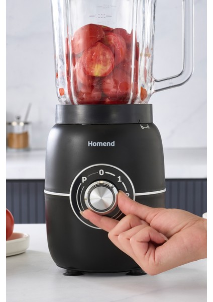 Cam Sürahi ile 1,5l Tablo Blender, Siyah, Pratik ve Şık Tasarım indirimleri