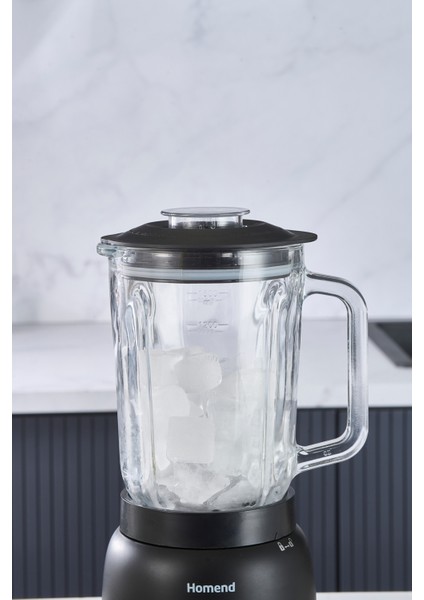 Cam Sürahi ile 1,5l Tablo Blender, Siyah, Pratik ve Şık Tasarım