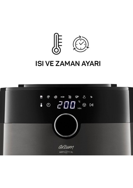 6 Litre Yağsız Fritöz Airfryer, Gümüş Veya Siyah, Geniş Kapasite fırsatları