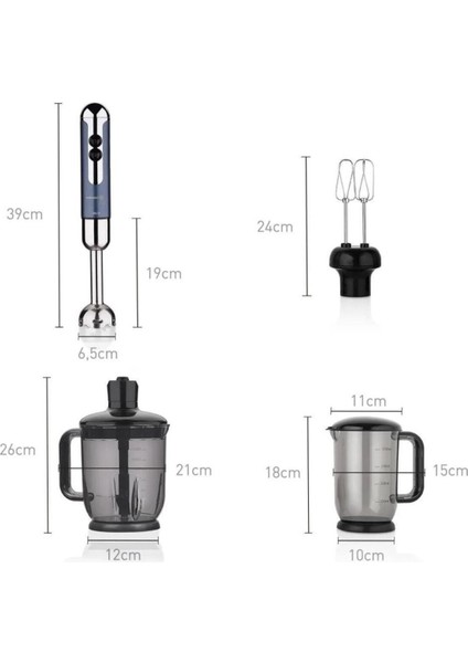 Mia Mega Blender Seti, Mavi Renkli, Güçlü ve Fonksiyonel Ev Gereciği fiyatları