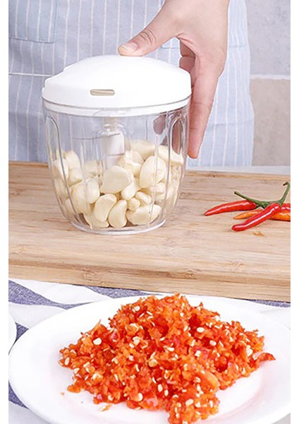 Beyaz 5 Biçaklı El Rondosu, Pratik ve Dayanıklı Mutfak Yardımcısı