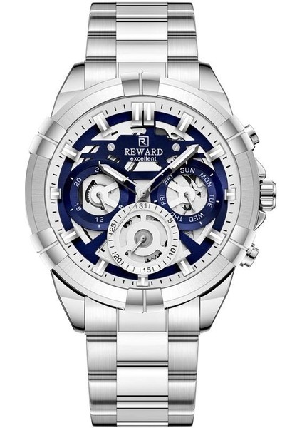 RWA147168 Fonksiyonlu Çelik Erkek Kol Saati